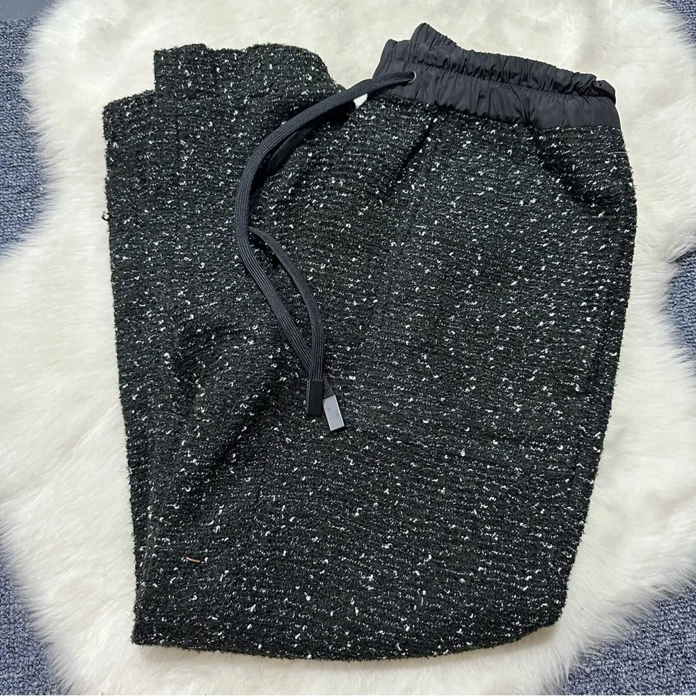 Zara Tweed High Waisted Sweat Pants